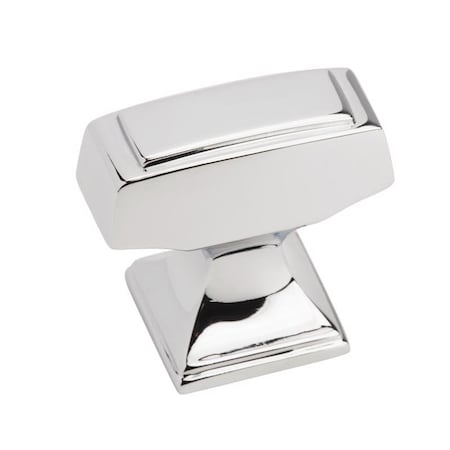 Amerock Amerock Mulholland Traditional Rectangle Cabinet Knob 1-3/16 in. Polished Chrome 1 pk BP5302926
